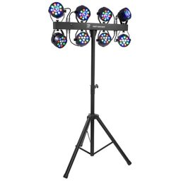 Set 8 PAR-URI 12X1W RGBW + trepied si huse transport BoomTone DJ PARTYBARMAXI