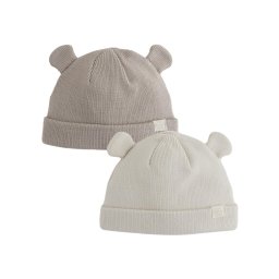 Next Căciulă alb kitt / bej închis