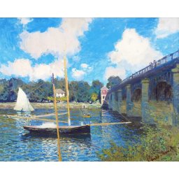 Set pictura pe numere, cu sasiu, Podul de la Argenteuil - Monet, 40x50 cm