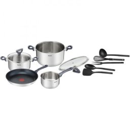 Set de 11 piese Tefal Daily Cook, craticioara 16 cm, oala 20/24 cm + capac sticla, 5 spatule