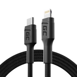 Cablu Lightning USB-C 1m MFi Green Cell Power Stream cu incarcare rapida pentru Apple iPhone