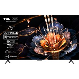 Televizor Smart Mini LED TCL 75C61KS, 189 cm, Ultra HD 4K, CI+, Google TV, Negru