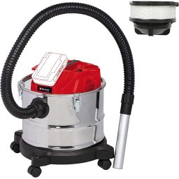 Aspirator pentru cenusa Einhell TE-AV 18/15 Li C-Solo, 150 W, fara baterie si incarcator, Argintiu -Rosu