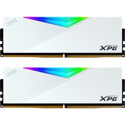 Kit dual memorie RAM ADATA Lancer RGB, Capacitate DDR5 64GB (2 x 32GB), Frecventa 6000 MHz, CL 30, Alb