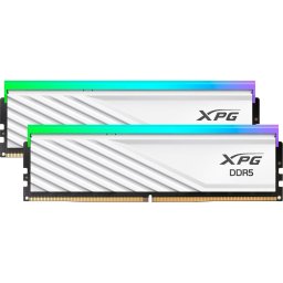 Kit dual memorie RAM ADATA Lancer Blade RGB, Capacitate 64GB DDR5 (2x 32 GB), Frecventa 6000, CL - 30, Alb