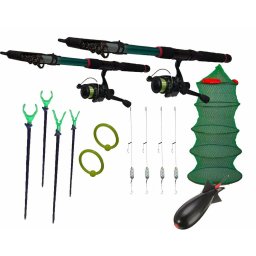 Set pescuit 6 cu lansete, mulinete, bambine, juvelnic
