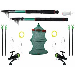 Set pescuit 15 cu lansete, mulinete, bambine, juvelnic