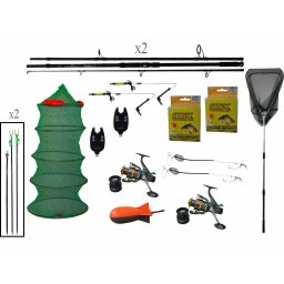Set pescuit format din 2 lansete carbon cu minciog