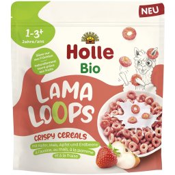 Cereale crocante cu fructe Lama Loops pentru copii, +1 an bio 125g