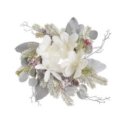 Coronita brad artificial+magnolie+zapada pentru aranjamente florale
