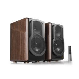 Boxe 2.0, RMS: 130W (2 x 15W, 1 x 50W, 1 x 50W), bluetooth telecomanda wireless, volum, bass, treble, optical, coaxial, brown
