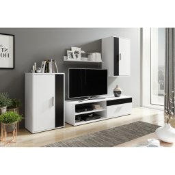Compoziție pentru living BRICK alb/negru