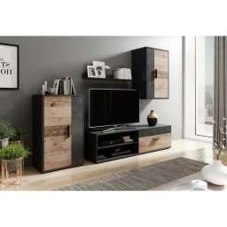 Mobilier pentru living BRICK maro/negru