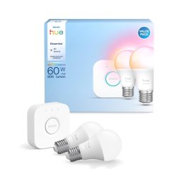 Pachet de bază Philips Hue WACA 2xE27/8W/230V 2200-6500K + Hue Bridge