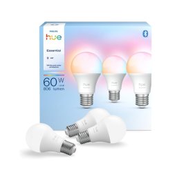 Set 3x bec LED dimabil Philips Hue WACA, E27, 8W, 230V, 2200–6500K