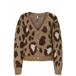 ONLY Jachetă Onledelie Life Ls Jq V-Neck Knt 15353090 18-1020 TCX cocoa créme