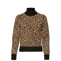 VERO MODA Pulover Vmaria Art Ls High-Neck 10314509 C-N10 black