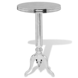 Masa laterala rotunda din aluminiu, argintiu GartenMobel Dekor