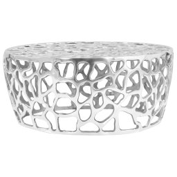 Masuta de cafea, argintiu, 70 x 30 cm, aluminiu turnat GartenMobel Dekor