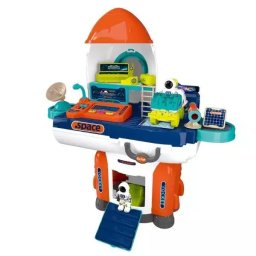 Rachetă și stație spațială 2 în 1 cu figurine