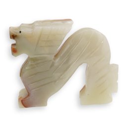 Figurina slefuita din Onix de Pakistan, dragon - 6,5cm