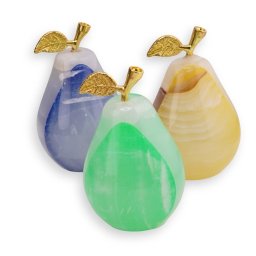 Para slefuita din Onix de Pakistan colorat - 5,5cm