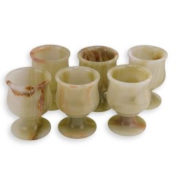 Set 6 pahare din Onix de Pakistan - 6x10cm