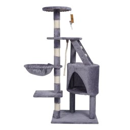 KATIDO Ansamblu inalt pentru pisici 118 cm gri-albastru