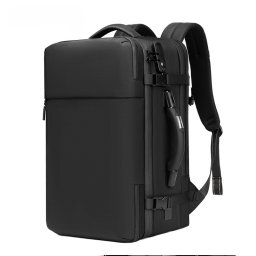 Rucsac cu Vacuum, 22-55 L, Multifunctional, Cantar incorporat, Pompa de aer inclusa ,Laptop 19 inchi, 52x22x32 cm, Negru