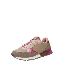 Pepe Jeans Sneaker low 'BRIT JUMPS' gri / gri taupe / roz