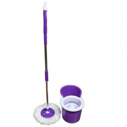 Set curatenie Primo VN-GRH-4COLM, Mop rotativ 360 grade, Capacitate galeata 12 litri, Mov