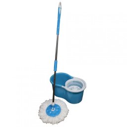 Set curatenie Primo VN-GRH-4COLA, Mop rotativ 360 grade, Capacitate galeata 12 litri, Albastru