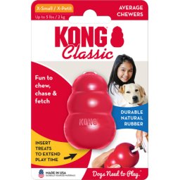 Kong Classic clopoțel roșu pentru câini (XS l Max. 2 kg | 5.7 cm)