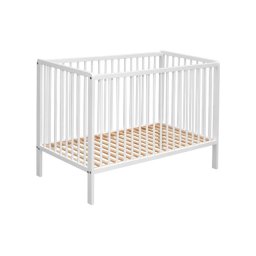 Pătuț pentru bebeluși COSING 120 x 60 cm fag/alb