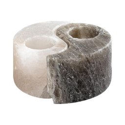 Rabalux 76034 - Lampă de sare și suport pentru lumânare SOLUNA, gri/alb