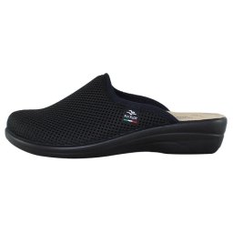 Saboti dama, Fly Flot, T4-368-FE-Negru, de casa, textil, ortopedici, cu talpa joasa, negru (Marime: 37)
