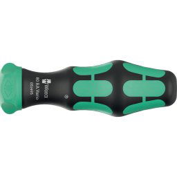 Wera 80 RA Vario hand holder with ratchet function, screwdriver black/green, for double blades from the Wera Vario range