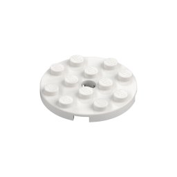Lego Parts 60474 - Plate 4 x 4 Round with Hole and Snapstud