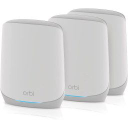 Router wireless Orbi WiFi 6 Tri-Band Mesh System Set of 3, Mesh Router (white)