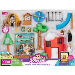 Adopt me - Cuccioli da Amare-coffe shop playset con 2 cuccioli esc.+ mini doll