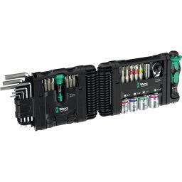 Wera Tool-Check Modular Set Imperial 1, with 3 tool modules, bit set black/green, 50-piece, inch, including 1/4" bit ratchet, L-key