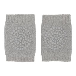 Genunchiere antiderapante bumbac Go Baby Go - Grey Melange