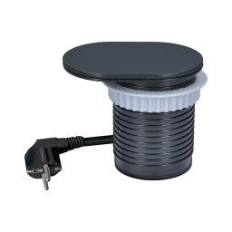 Solight PP124CB-PD20 - Priză încastrabilă 20W, 1x priză + USB A+C, negru
