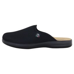 Saboti barbati, Fly Flot, P7-118-FB-Negru, de casa, textil, ortopedici, cu talpa joasa, negru (Marime: 43)