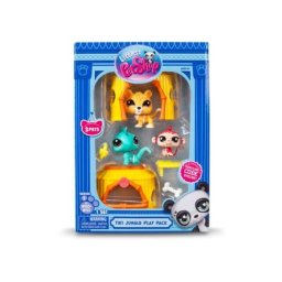 Set de joaca cu 3 animalute Littlest Pets Shop, Tiki Jungle, 4 ani+
