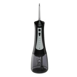 Irigator bucal Lafe CleanPRO, 5 moduri de operare, 6 rezerve diferite, baterie 2000 mAh, IPX7, 300 ml, Negru