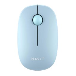 Mouse office wireless HAVIT MS57GT, Ergonomic, 1600 dpi, 3 butoane, Bluetooth 2.4 GHz, Albastru
