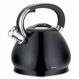 Ceainic cu fluier Kinghoff KH 1221, 3,4 l, Efect marmura, Inductie, Negru