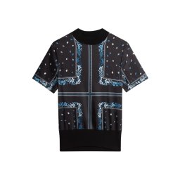 TED BAKER T-Shirt Almaaz Printed Woven Front Short Sleeve 281471 black