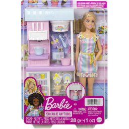 Mattel Papusa You Can Be Anything HCN46 - Barbie, Magazinul de inghetata